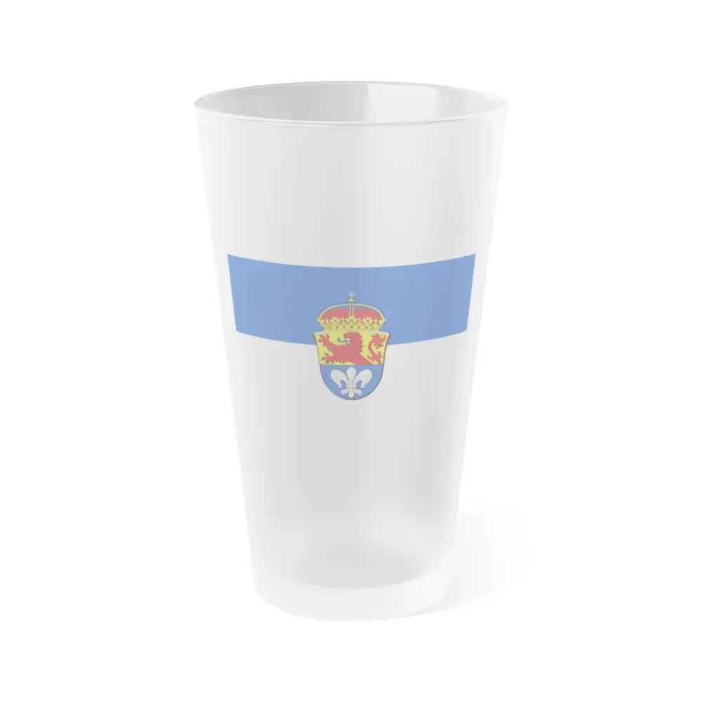 Flag of Darmstadt Germany - Frosted Pint Glass 16oz 16oz Frosted - Go Mug Yourself
