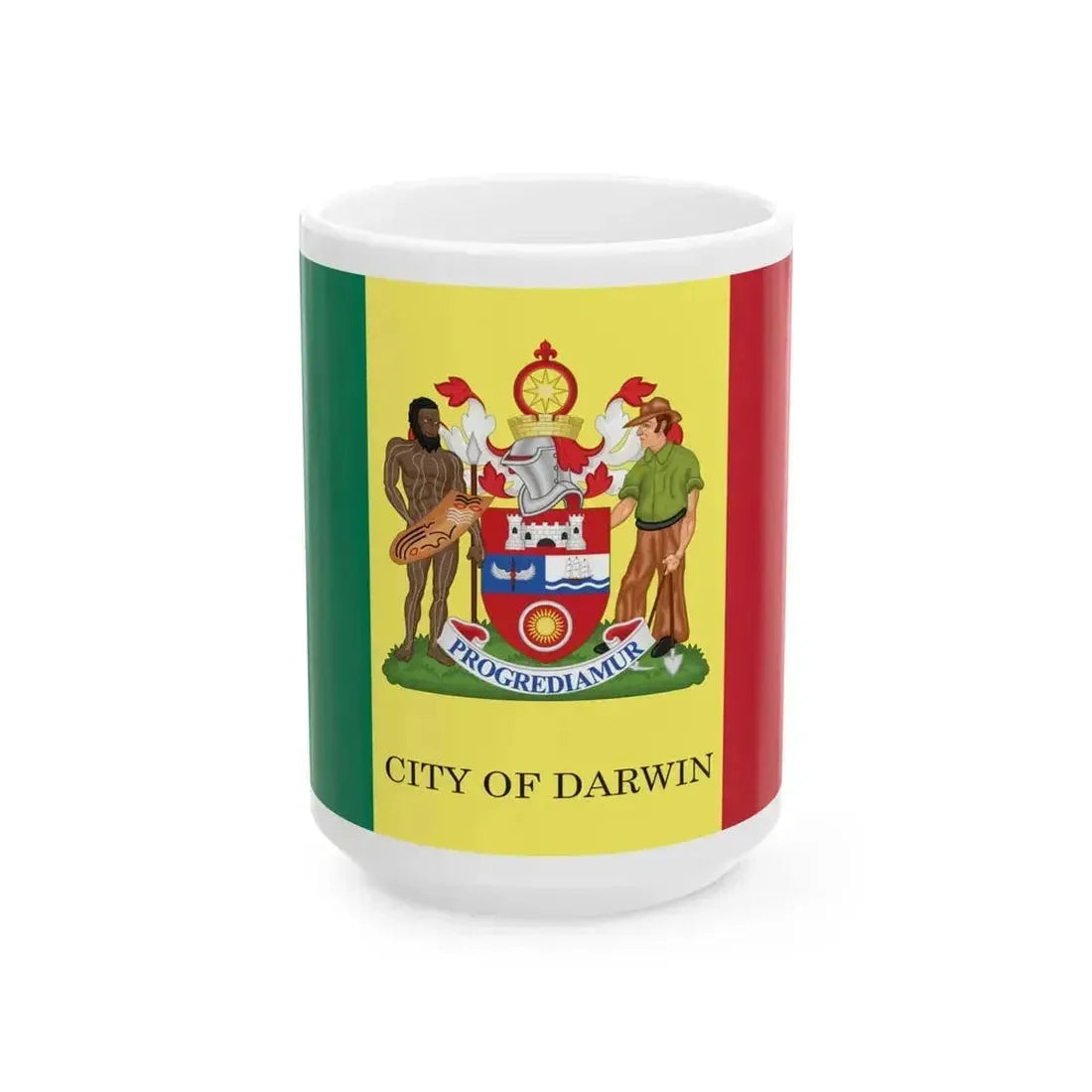 Flag of Darwin (Australia) White Coffee Mug 15oz - Go Mug Yourself
