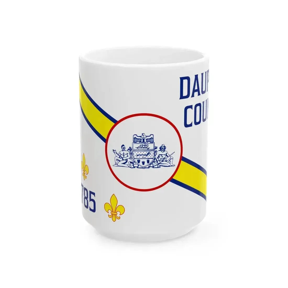 Flag of Dauphin County Pennsylvania (United States) White Coffee Mug 15oz - Go Mug Yourself