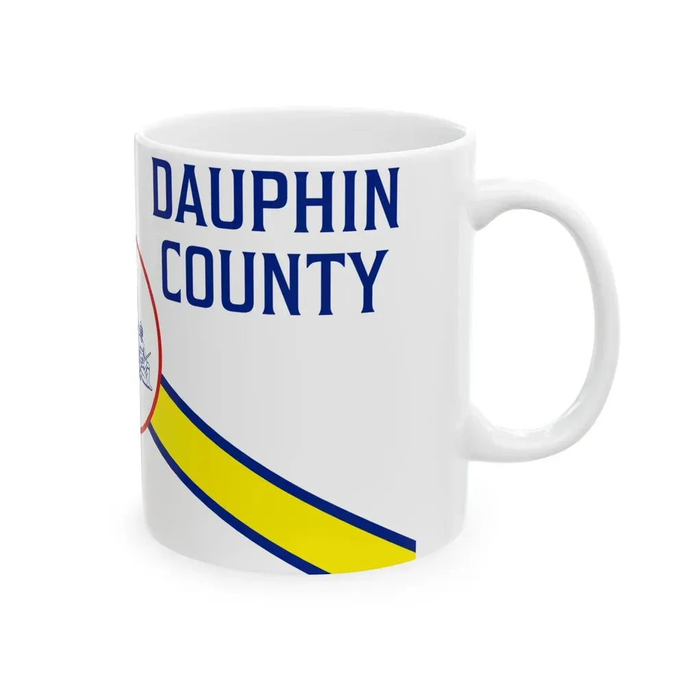 Flag of Dauphin County Pennsylvania (United States) White Coffee Mug - Go Mug Yourself