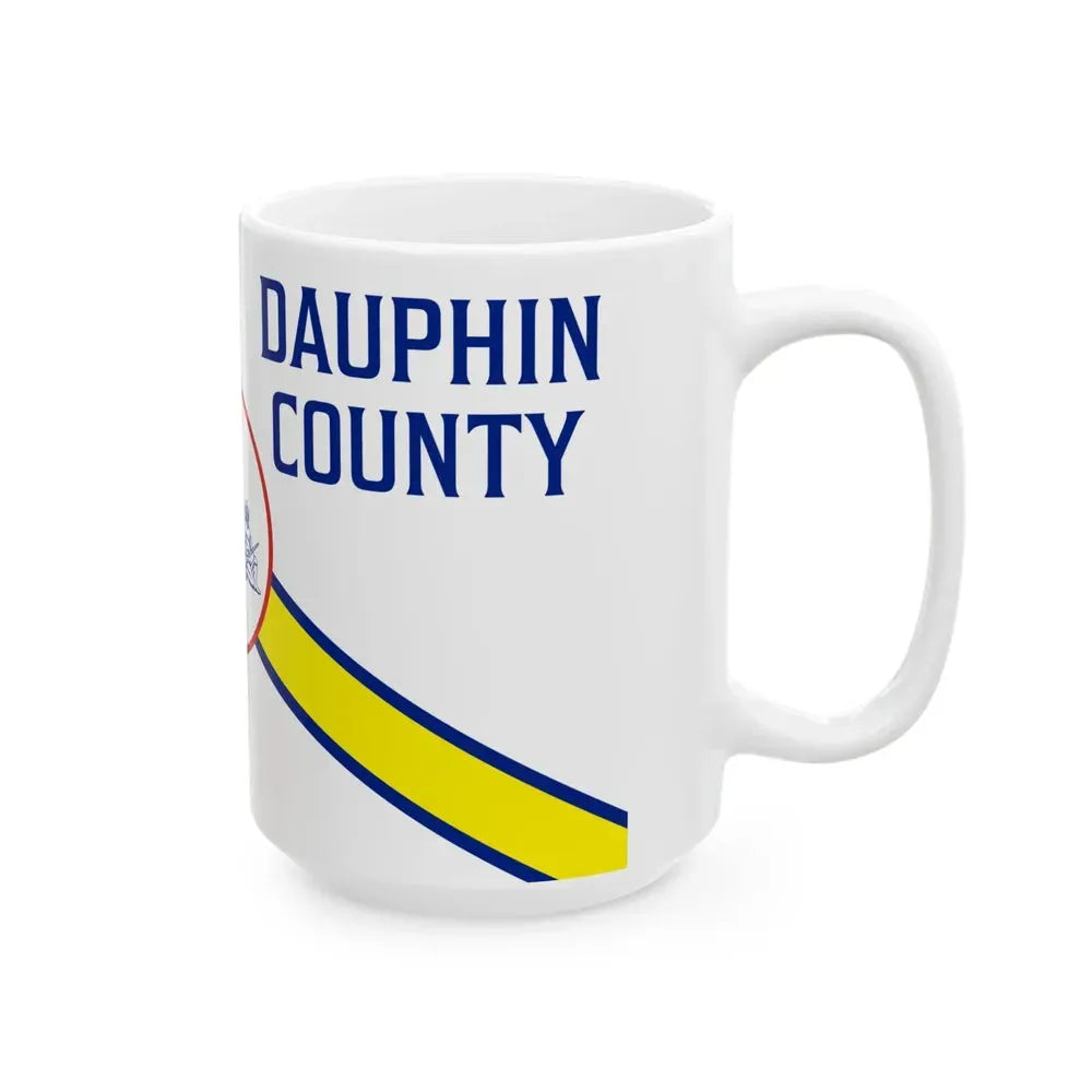 Flag of Dauphin County Pennsylvania (United States) White Coffee Mug - Go Mug Yourself