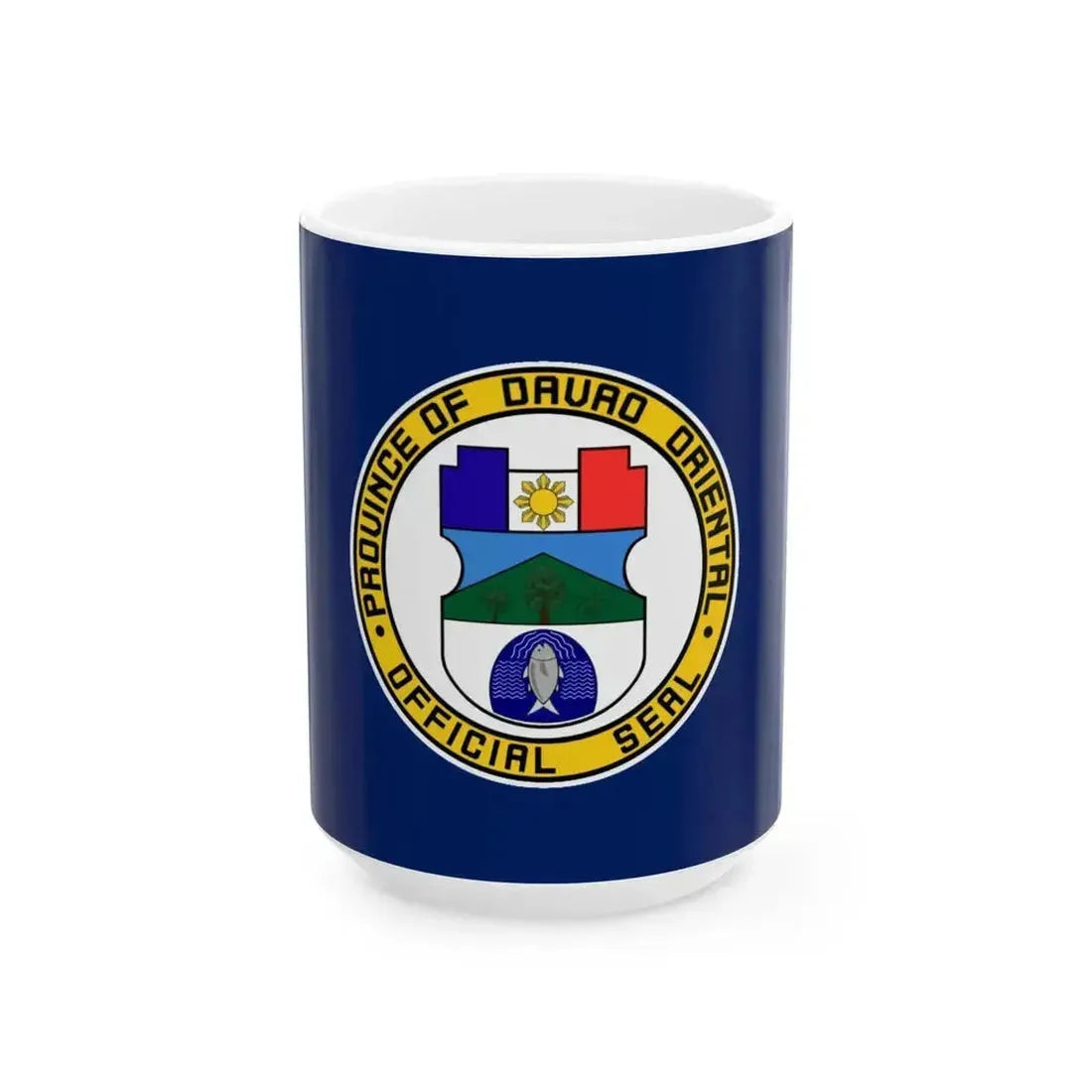 Flag of Davao Oriental (Philippines) White Coffee Mug 15oz - Go Mug Yourself