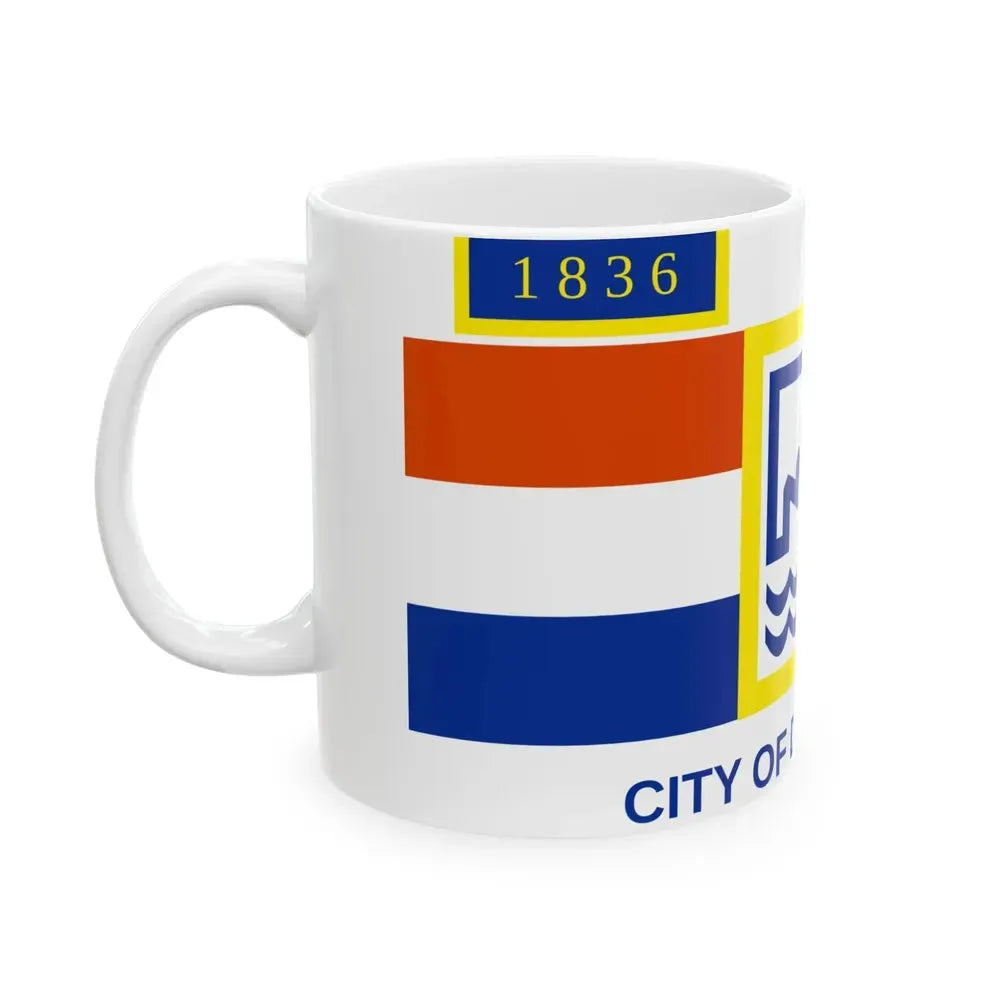 Flag of Davenport Iowa (United States) White Coffee Mug - Go Mug Yourself