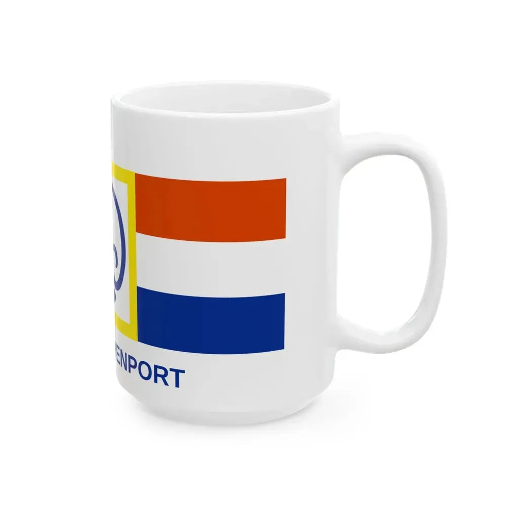 Flag of Davenport Iowa (United States) White Coffee Mug - Go Mug Yourself