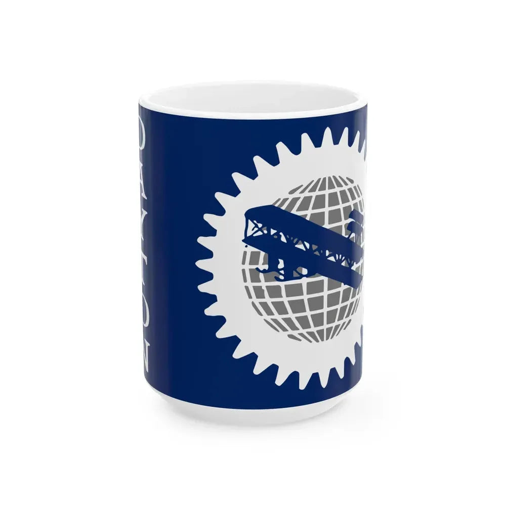 Flag of Dayton Ohio 1958-2021 (United States) White Coffee Mug 15oz - Go Mug Yourself