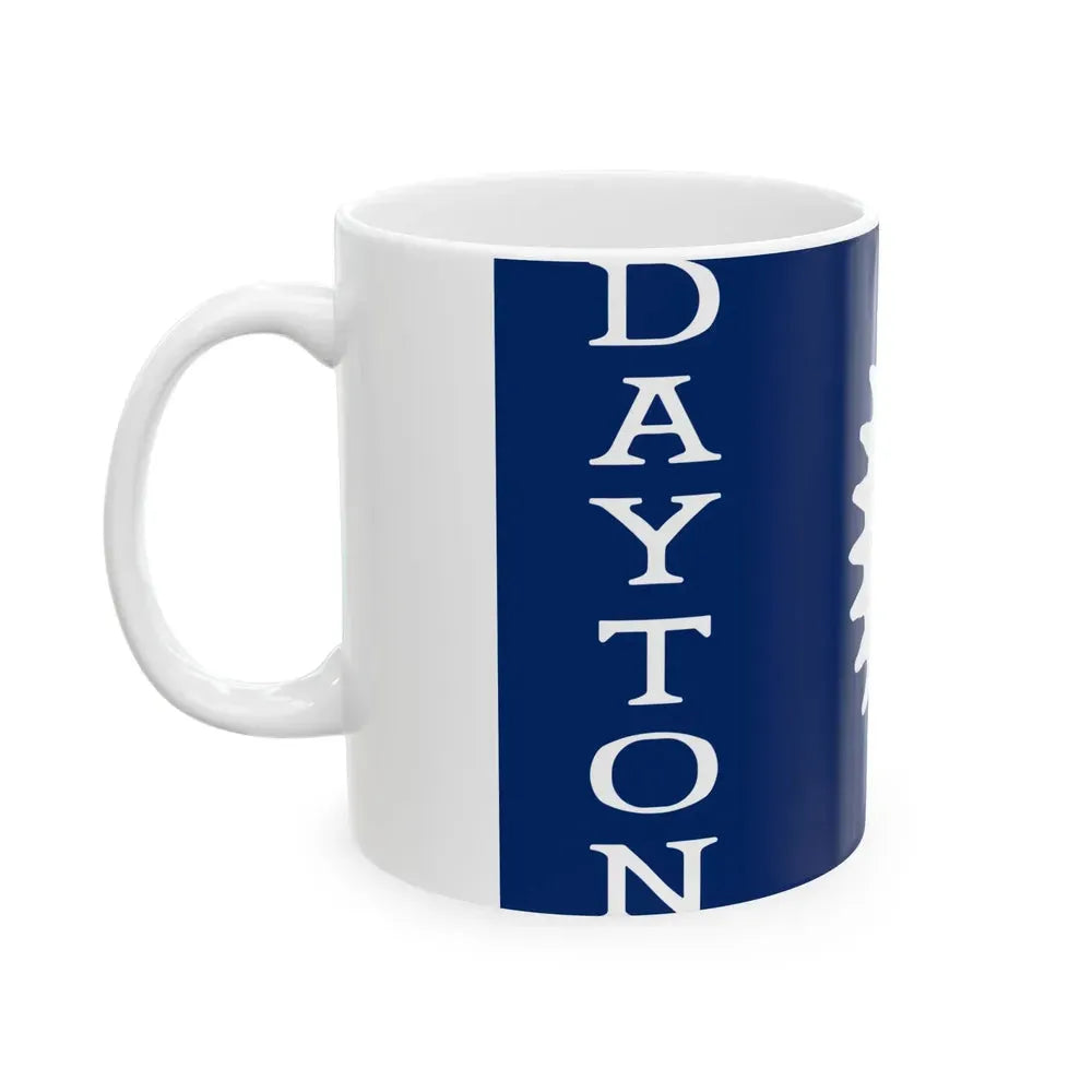 Flag of Dayton Ohio 1958-2021 (United States) White Coffee Mug - Go Mug Yourself