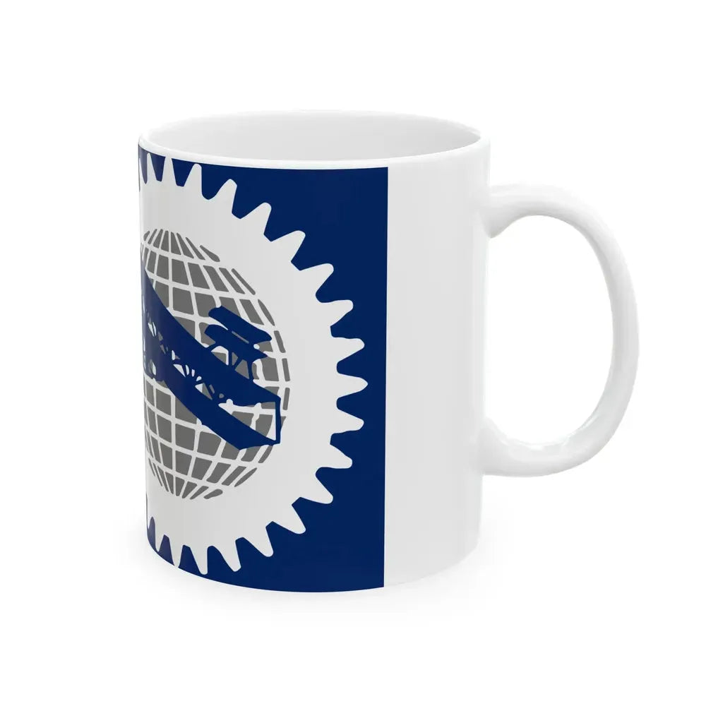Flag of Dayton Ohio 1958-2021 (United States) White Coffee Mug - Go Mug Yourself