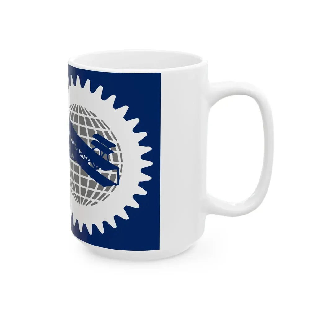 Flag of Dayton Ohio 1958-2021 (United States) White Coffee Mug - Go Mug Yourself