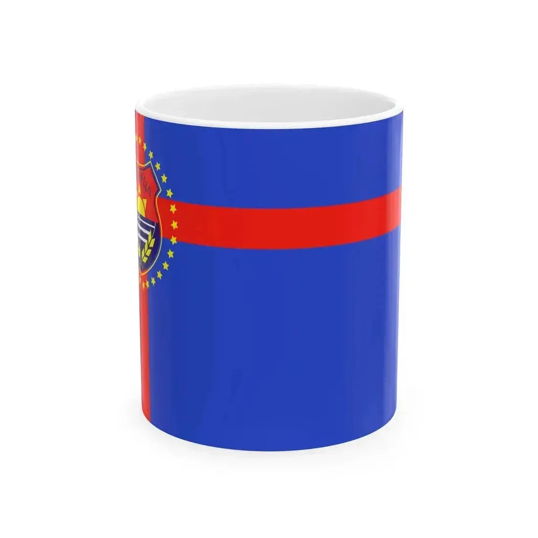Flag of Debarca Municipality North Macedonia (North Macedonia) White Coffee Mug 11oz - Go Mug Yourself