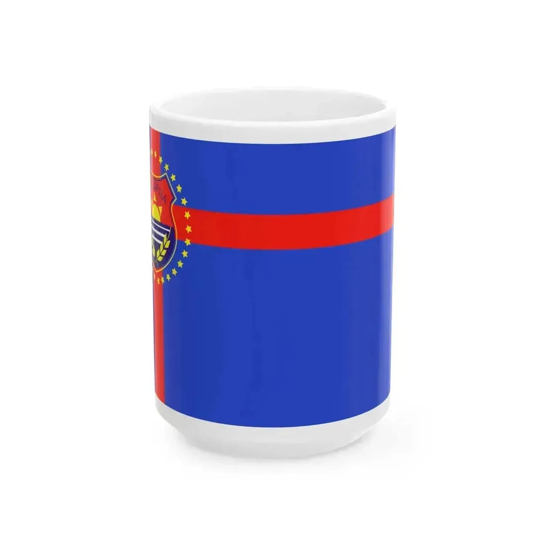 Flag of Debarca Municipality North Macedonia (North Macedonia) White Coffee Mug 15oz - Go Mug Yourself