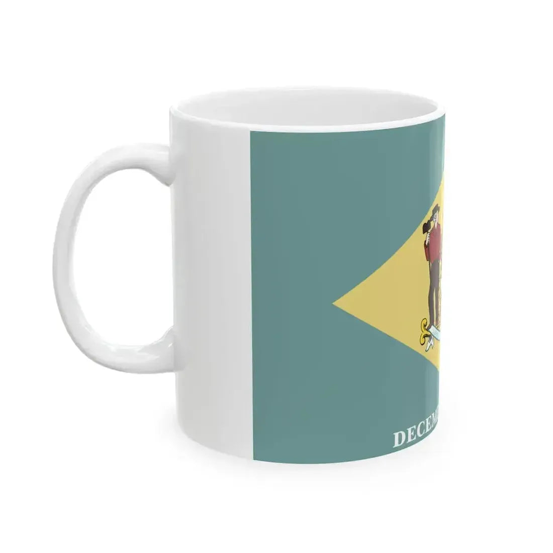 Flag of Delaware 3-2 (United States) White Coffee Mug - Go Mug Yourself