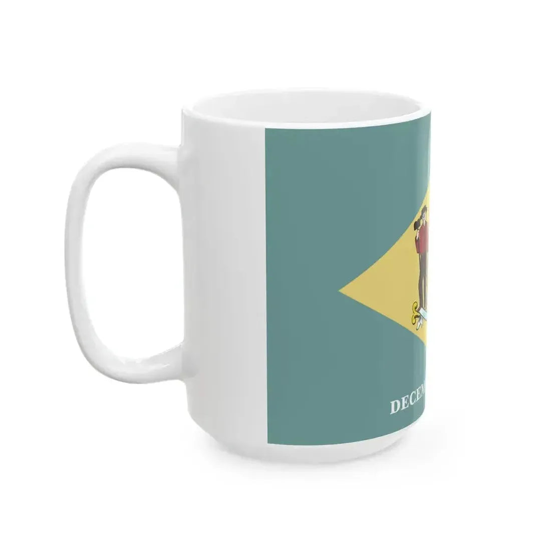 Flag of Delaware 3-2 (United States) White Coffee Mug - Go Mug Yourself