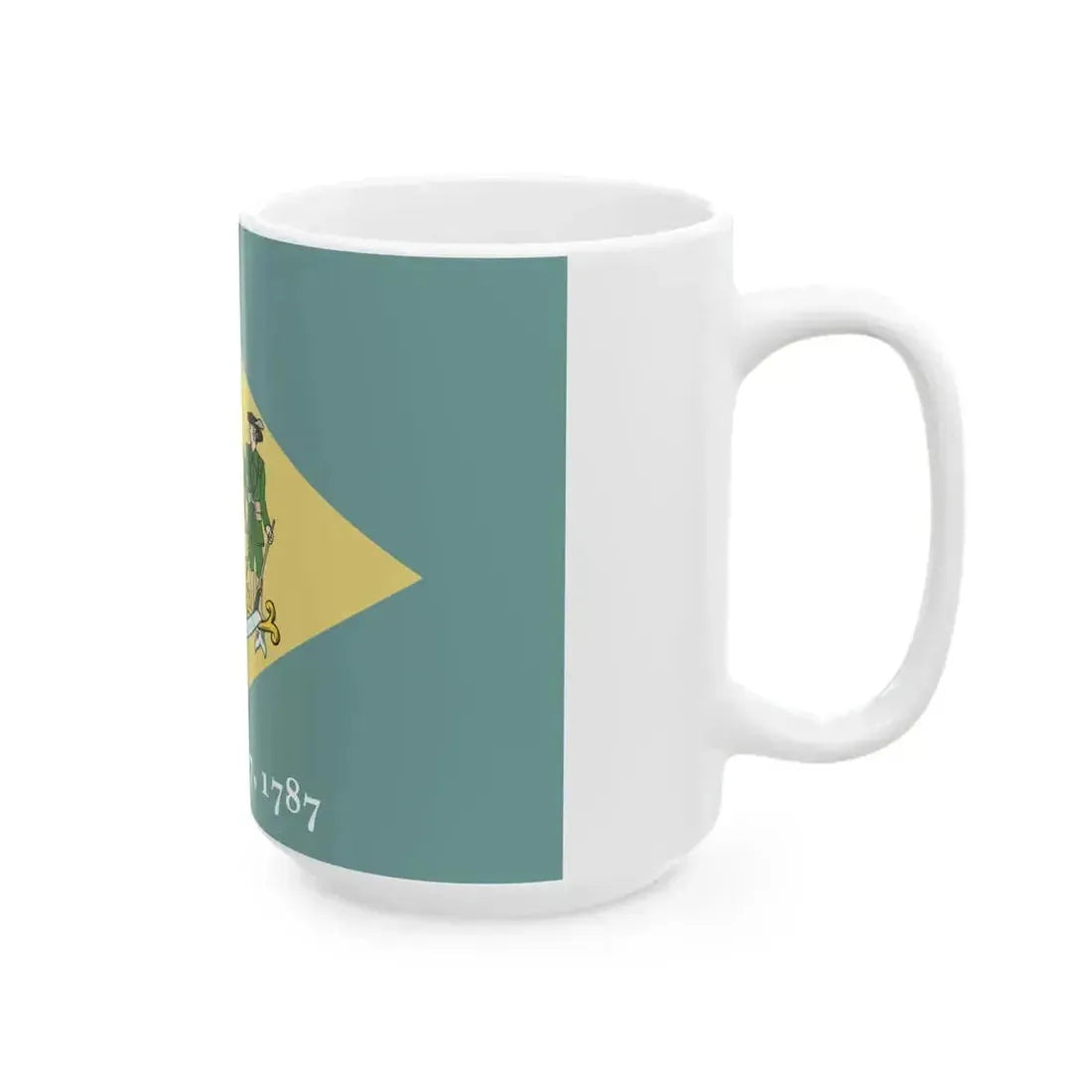 Flag of Delaware 3-2 (United States) White Coffee Mug - Go Mug Yourself