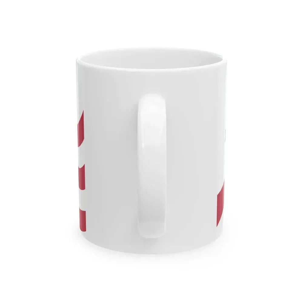 Flag of Delaware County Iowa Sesquicentennial (United States) White Coffee Mug - Go Mug Yourself