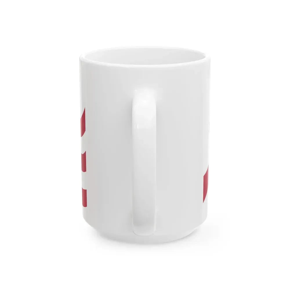 Flag of Delaware County Iowa Sesquicentennial (United States) White Coffee Mug - Go Mug Yourself