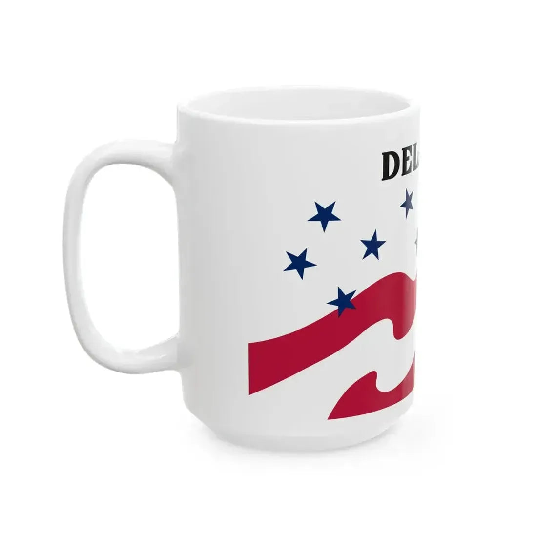 Flag of Delaware County Iowa Sesquicentennial (United States) White Coffee Mug - Go Mug Yourself