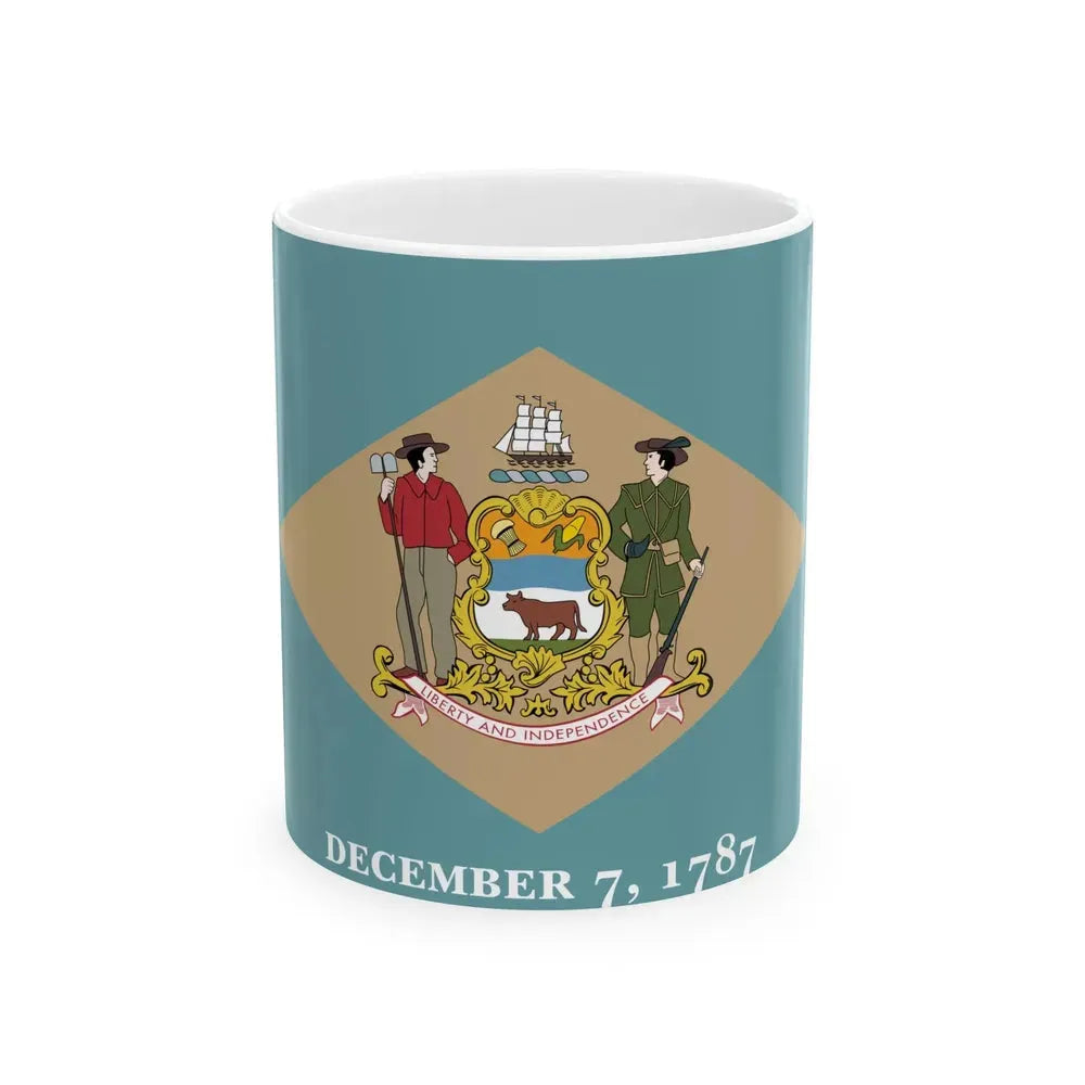 Flag of Delaware (United States) White Coffee Mug 11oz - Go Mug Yourself
