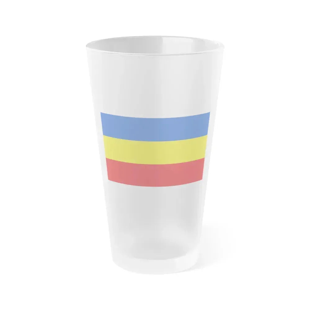 Flag of Delmenhorst Germany - Frosted Pint Glass 16oz 16oz Frosted - Go Mug Yourself