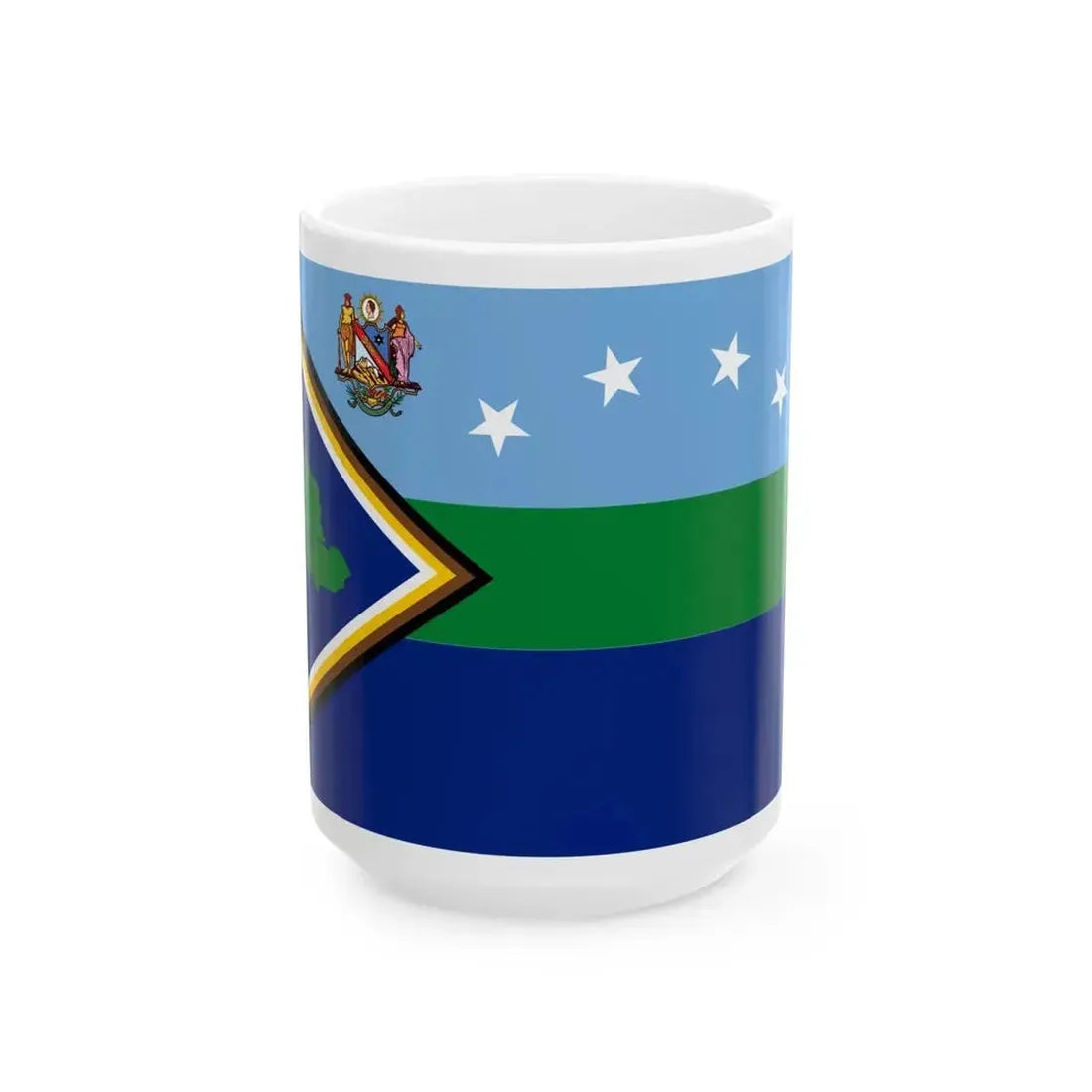 Flag of Delta Amacuro State (Venezuela) White Coffee Mug 15oz - Go Mug Yourself