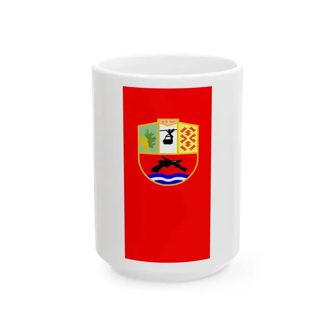 Flag of Demir Hisar Municipality North Macedonia (North Macedonia) White Coffee Mug 15oz - Go Mug Yourself