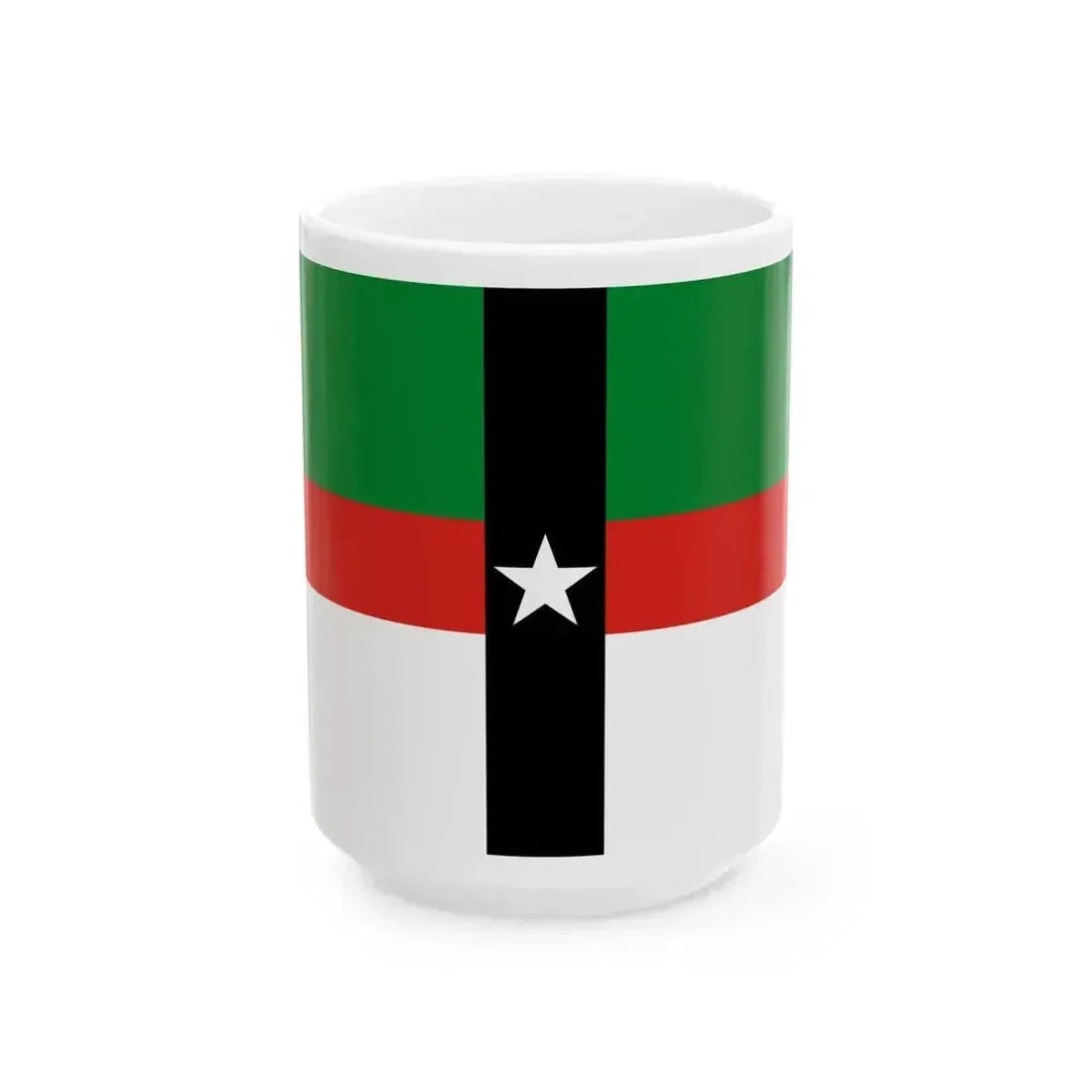 Flag of Denison Texas (United States) White Coffee Mug 15oz - Go Mug Yourself