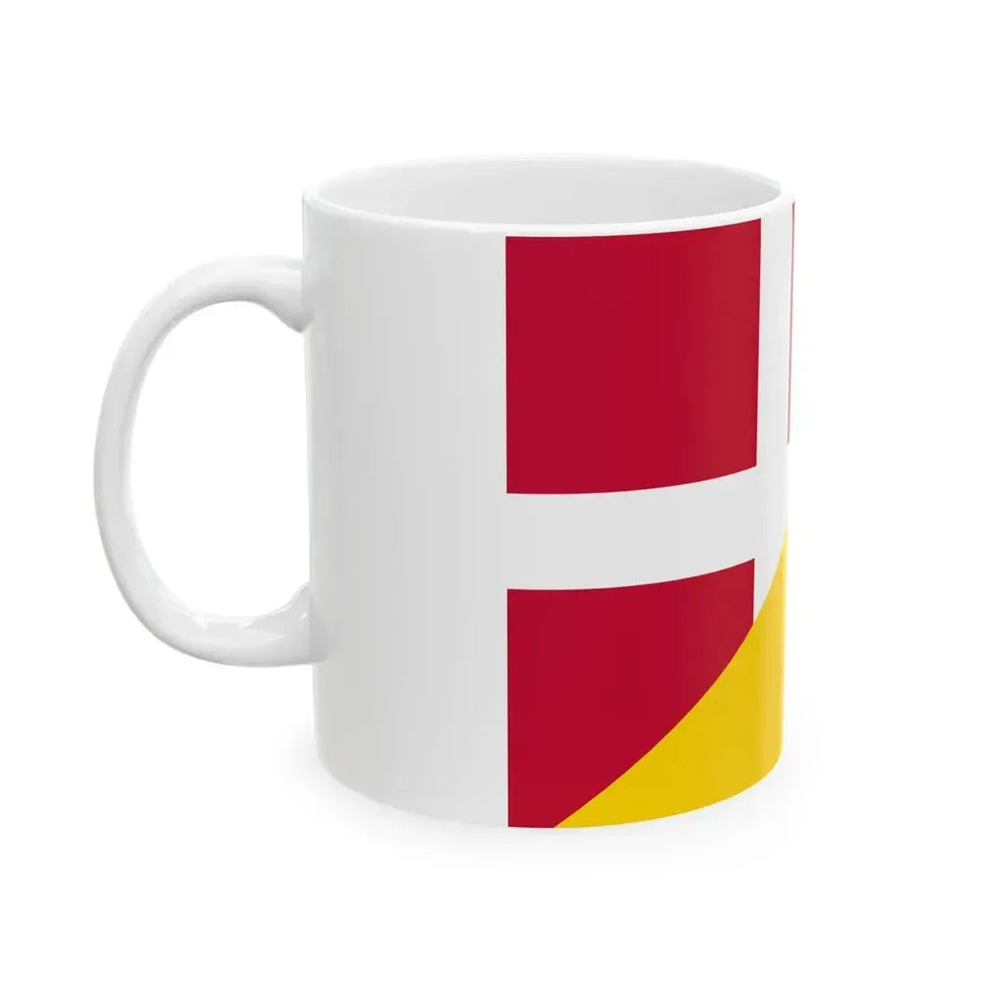 Flag of Denmark and Ukraine (Denmark) White Coffee Mug - Go Mug Yourself