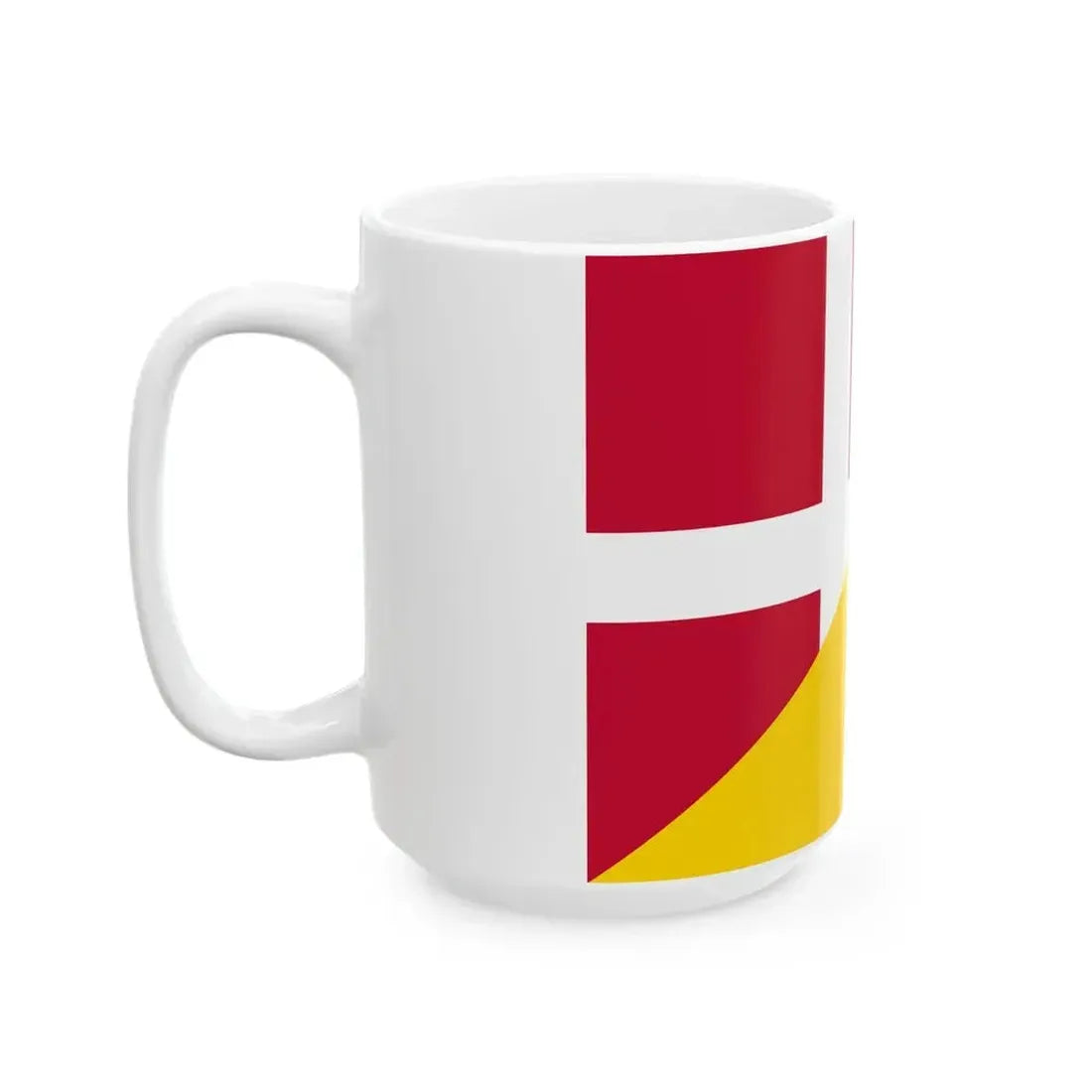 Flag of Denmark and Ukraine (Denmark) White Coffee Mug - Go Mug Yourself