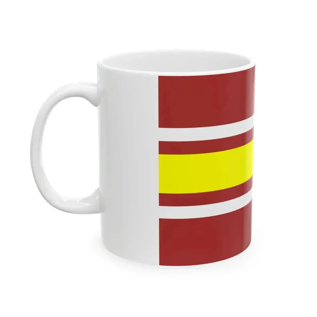 Flag of Derazhnia raion (Ukraine) White Coffee Mug - Go Mug Yourself