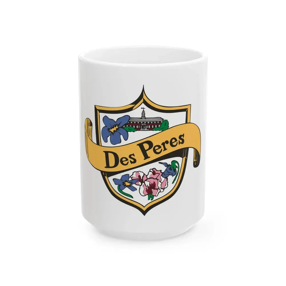 Flag of Des Peres Missouri (United States) White Coffee Mug 15oz - Go Mug Yourself