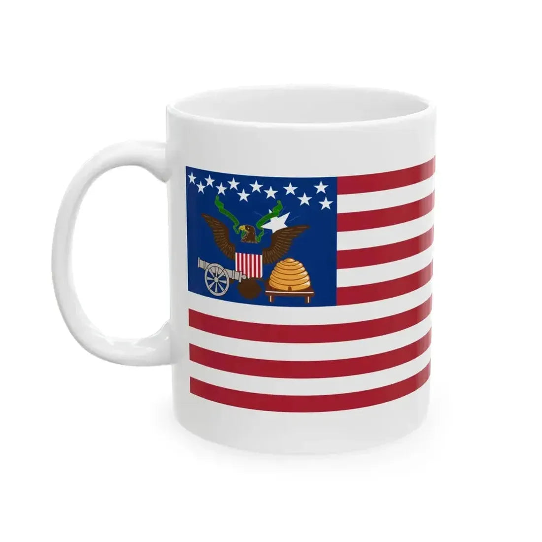 Flag of Deseret reconstructed (United States) White Coffee Mug - Go Mug Yourself
