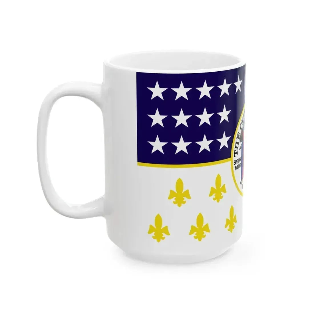 Flag of Detroit 1976-2000 (United States) White Coffee Mug - Go Mug Yourself