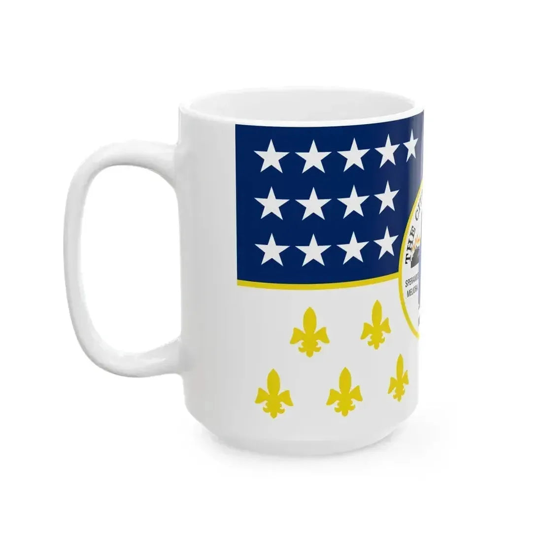 Flag of Detroit (United States) White Coffee Mug - Go Mug Yourself