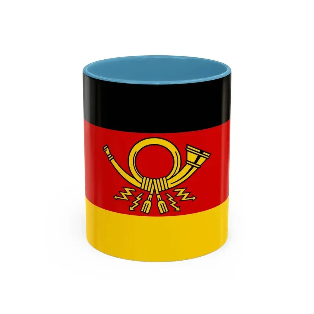 Flag of Deutsche Bundespost Germany - Accent Coffee Mug 11oz Light Blue - Go Mug Yourself