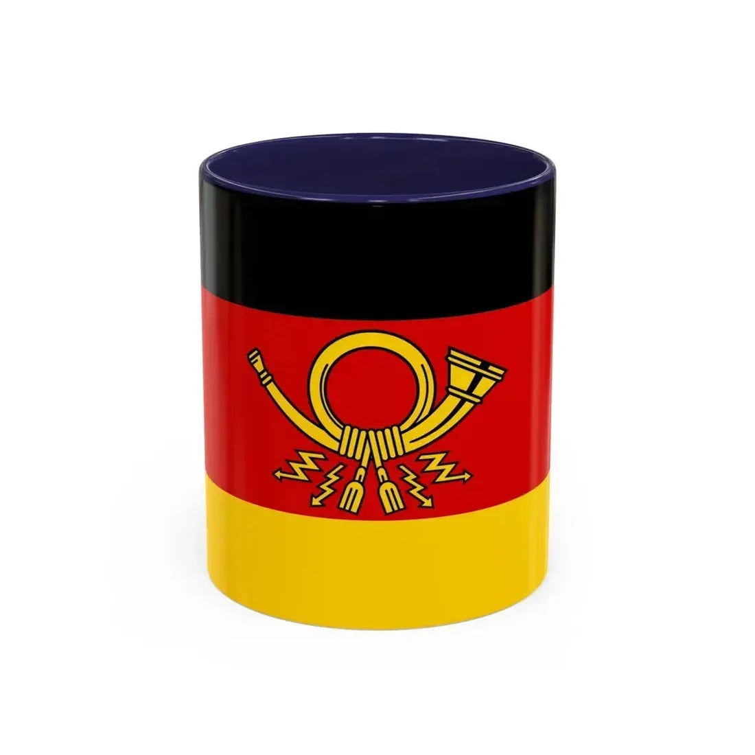 Flag of Deutsche Bundespost Germany - Accent Coffee Mug 11oz Navy - Go Mug Yourself
