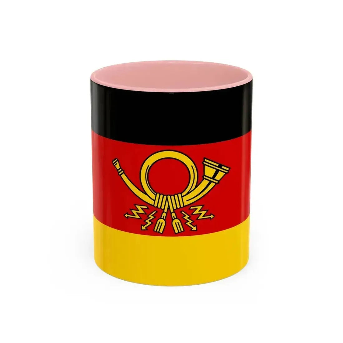 Flag of Deutsche Bundespost Germany - Accent Coffee Mug 11oz Pink - Go Mug Yourself