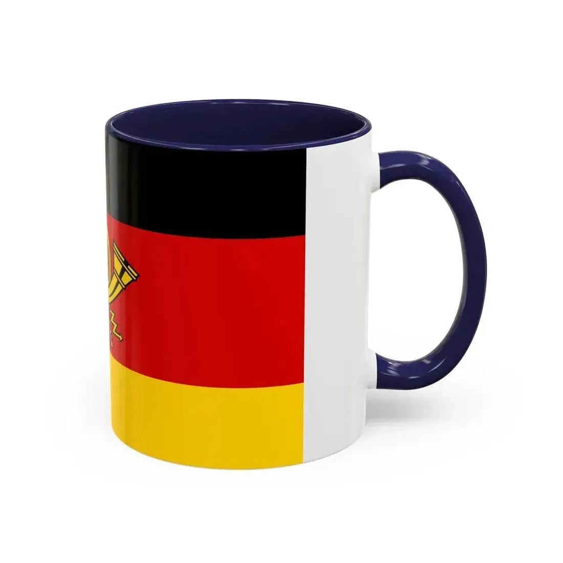 Flag of Deutsche Bundespost Germany - Accent Coffee Mug - Go Mug Yourself