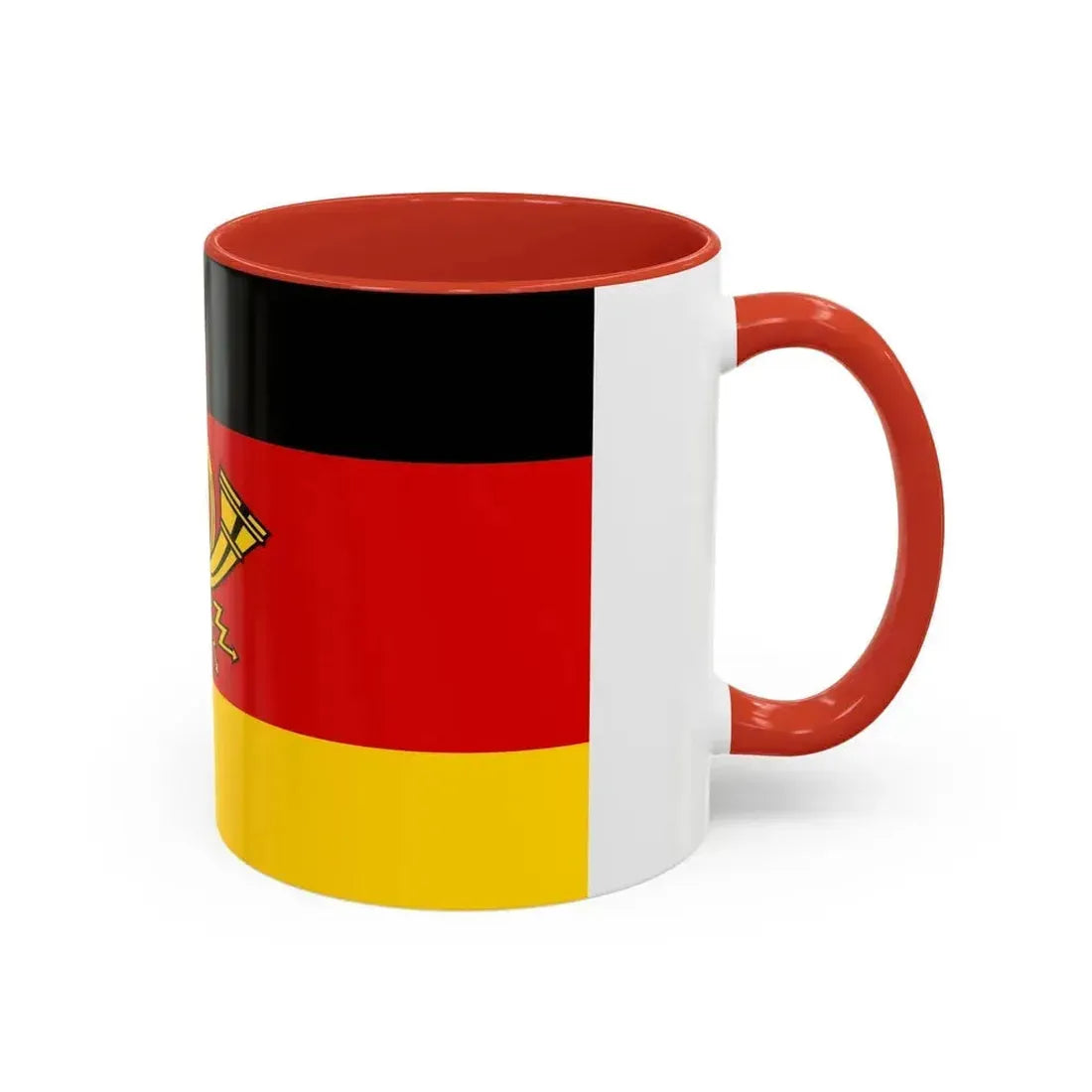 Flag of Deutsche Bundespost Germany - Accent Coffee Mug - Go Mug Yourself
