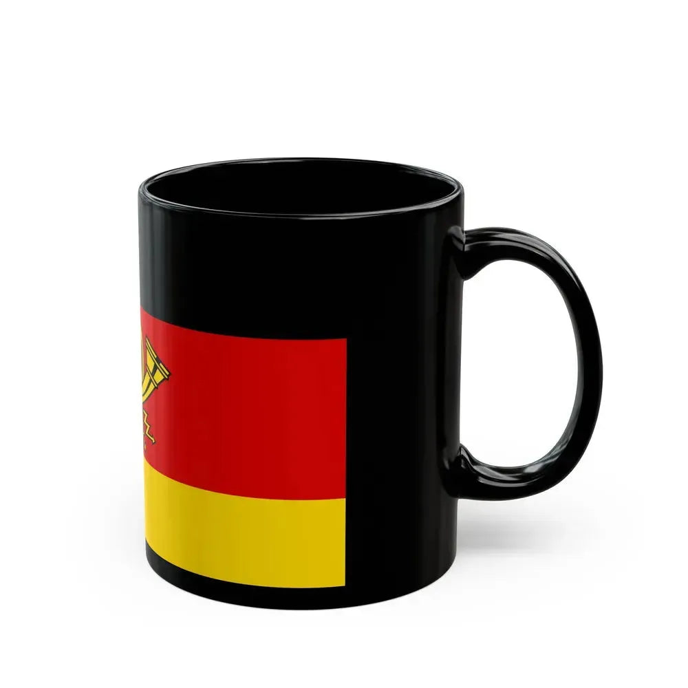 Flag of Deutsche Bundespost Germany - Black Coffee Mug - Go Mug Yourself