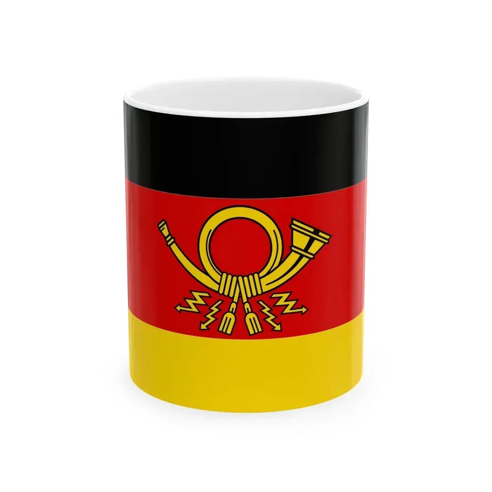 Flag of Deutsche Bundespost Germany - White Coffee Mug 11oz - Go Mug Yourself