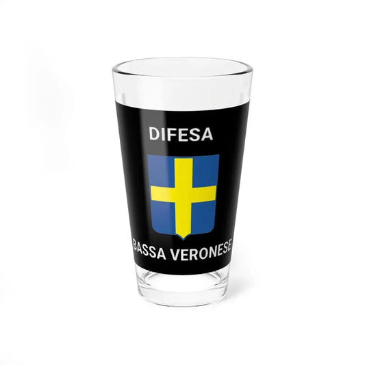 Flag of Difesa Bassa Veronese (Italy) Pint Glass 16oz 16oz - Go Mug Yourself