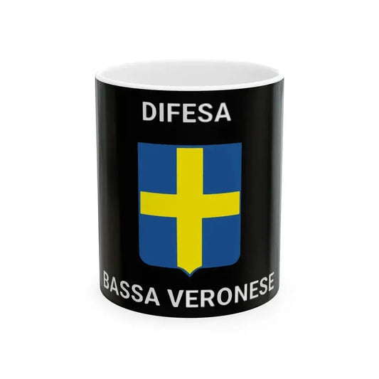 Flag of Difesa Bassa Veronese (Italy) White Coffee Mug 11oz - Go Mug Yourself