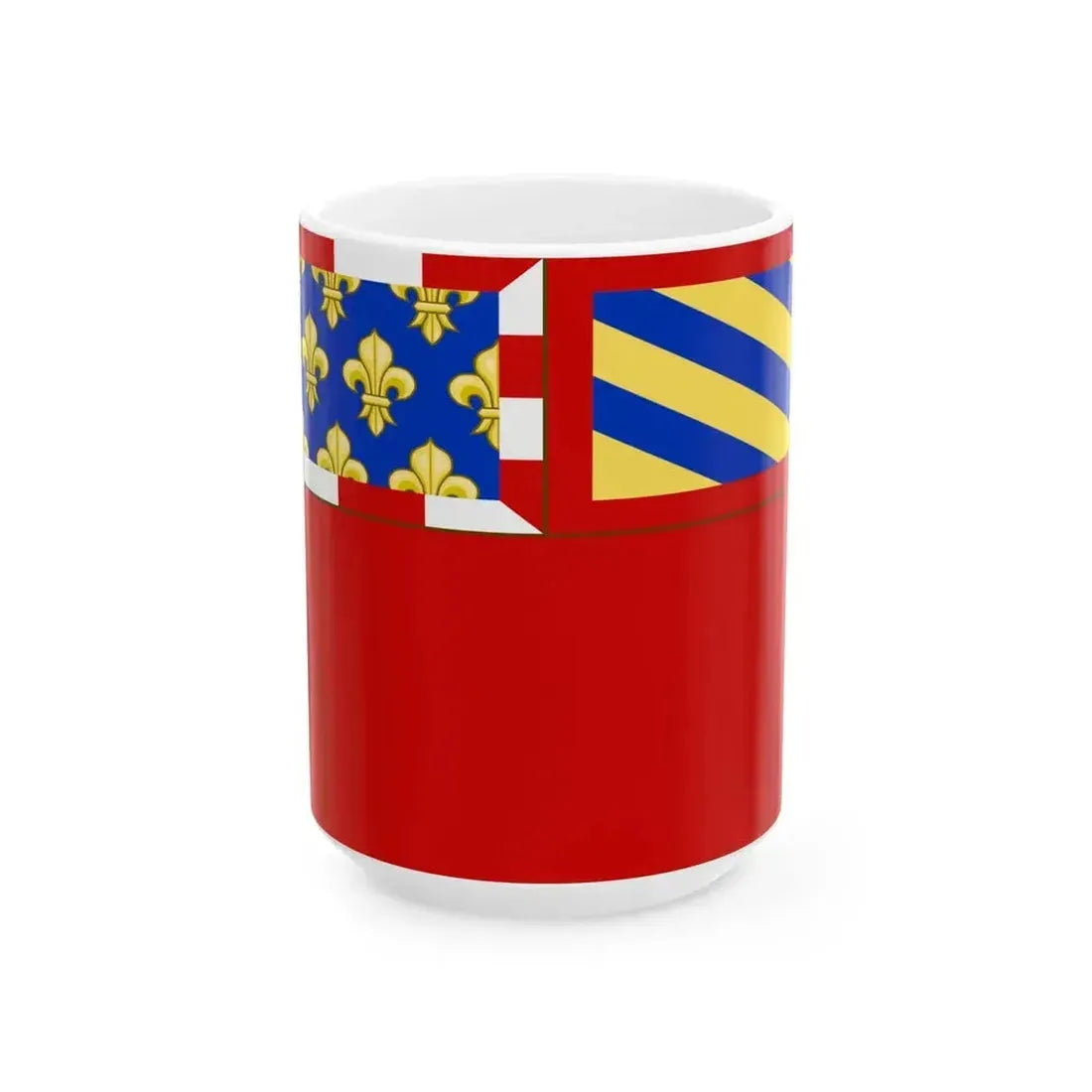 Flag of Dijon (France) White Coffee Mug 15oz - Go Mug Yourself