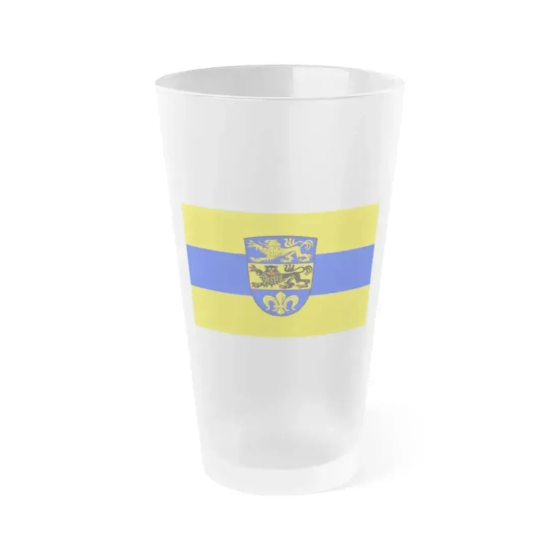 Flag of Dillingen an der Donau Germany - Frosted Pint Glass 16oz 16oz Frosted - Go Mug Yourself