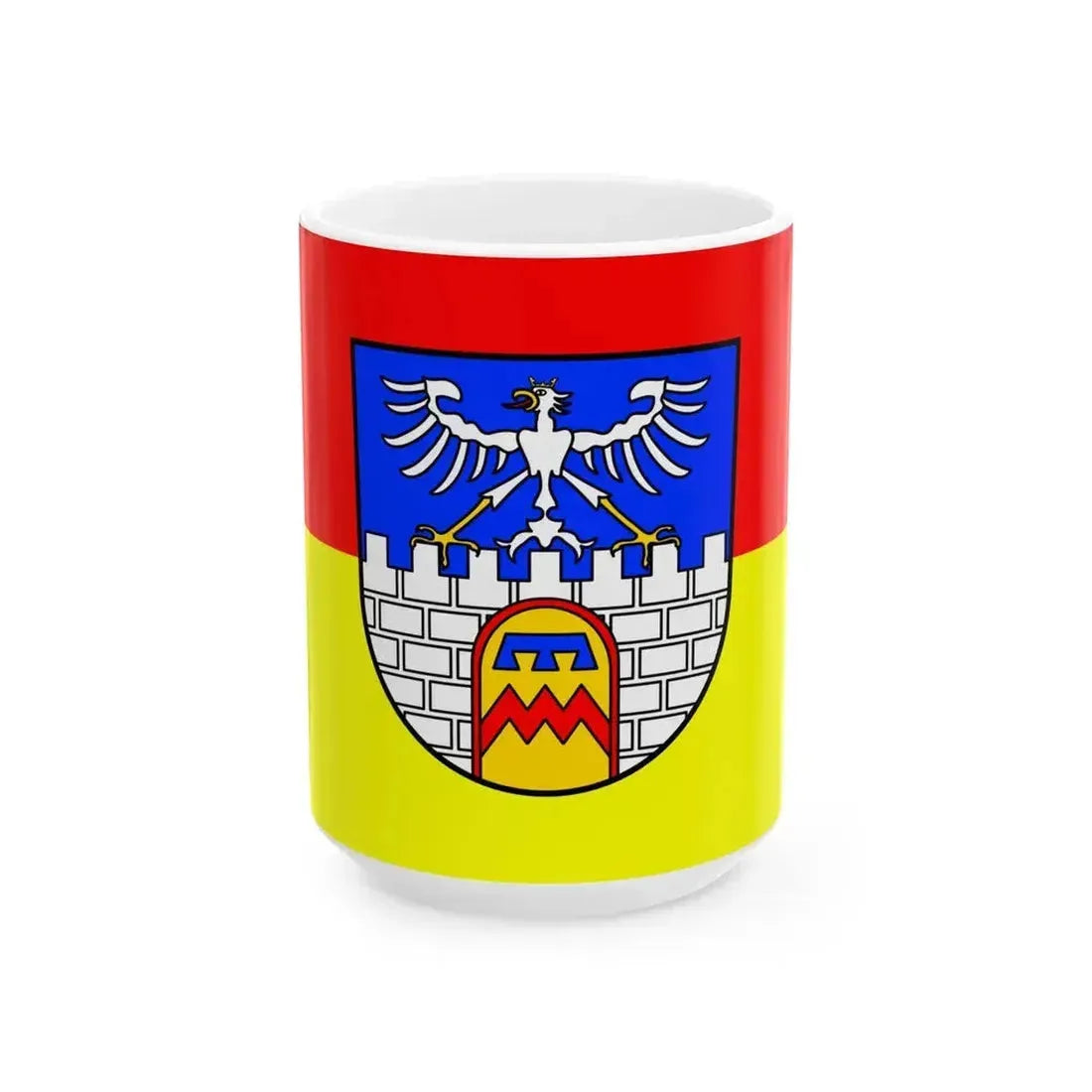 Flag of Dillingen (Germany) White Coffee Mug 15oz - Go Mug Yourself