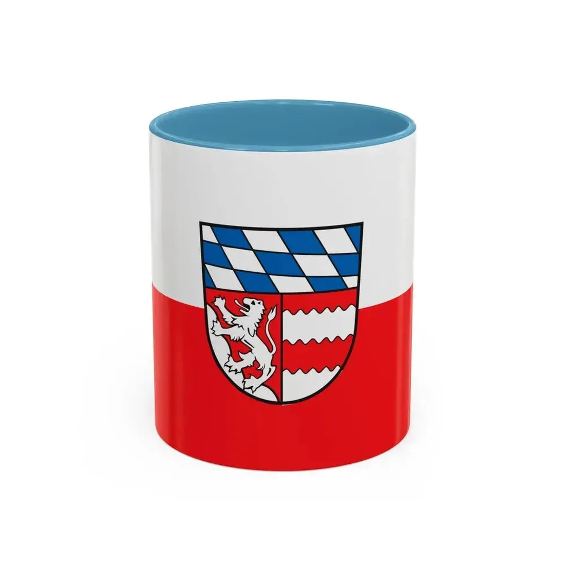 Flag of Dingolfing Landau Germany - Accent Coffee Mug 11oz Light Blue - Go Mug Yourself