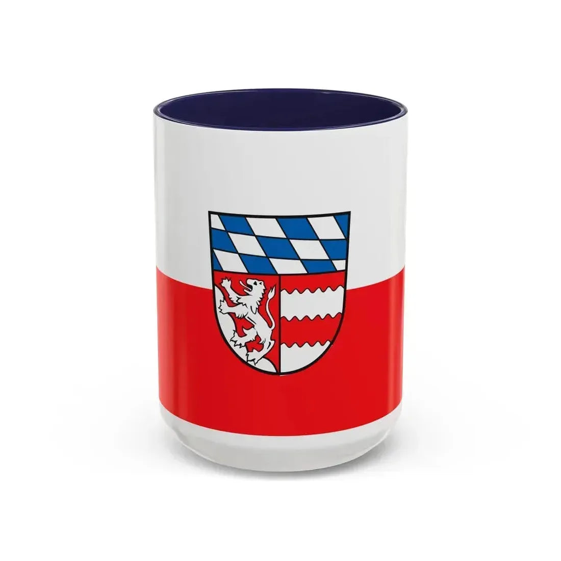 Flag of Dingolfing Landau Germany - Accent Coffee Mug 15oz Navy - Go Mug Yourself