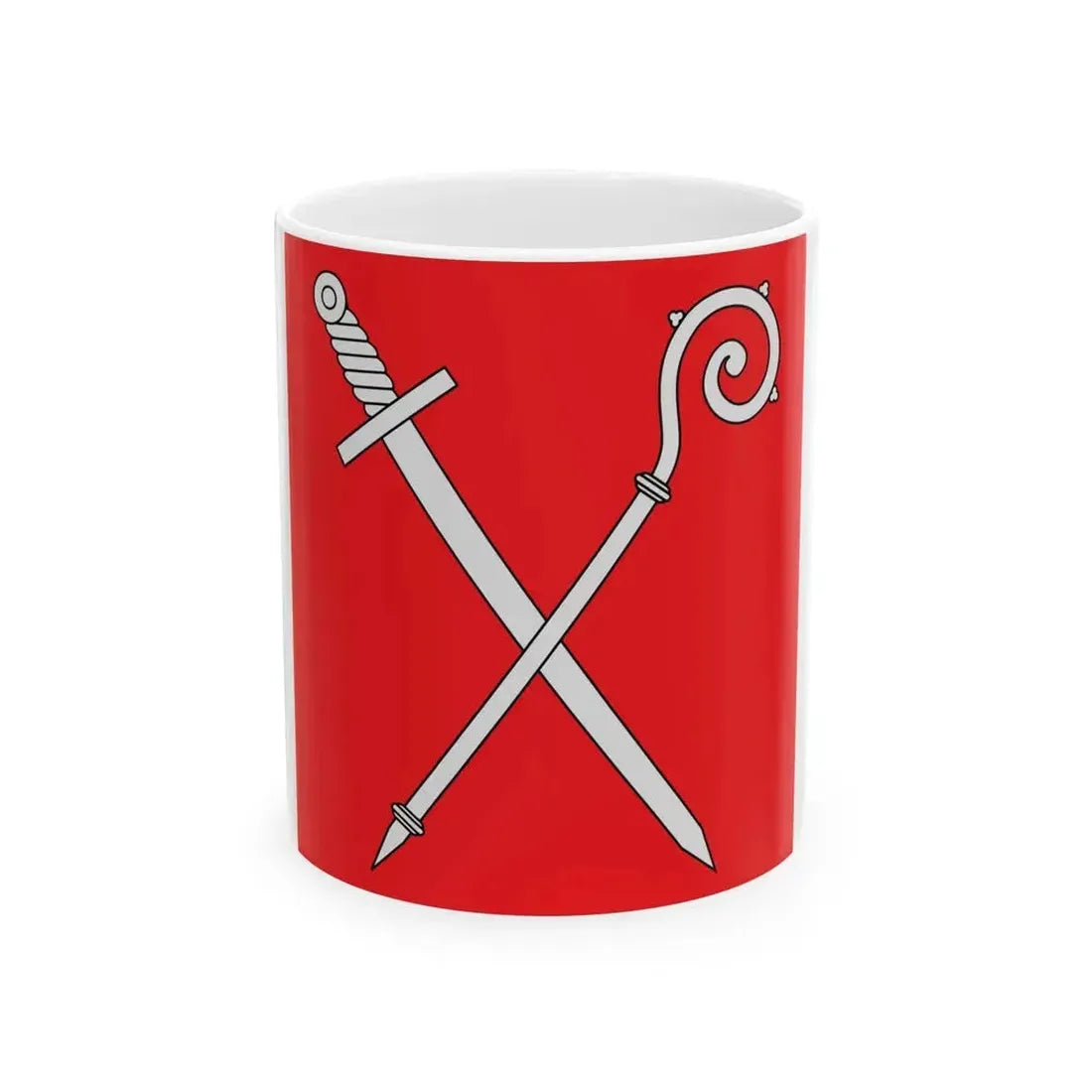 Flag of Diocese of Sion (Switzerland) White Coffee Mug 11oz - Go Mug Yourself
