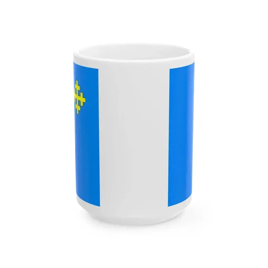 Flag of District Rezina (Moldova) White Coffee Mug 15oz - Go Mug Yourself