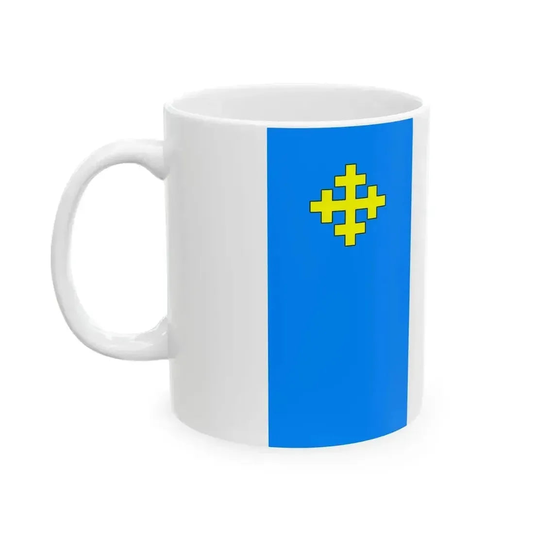 Flag of District Rezina (Moldova) White Coffee Mug - Go Mug Yourself