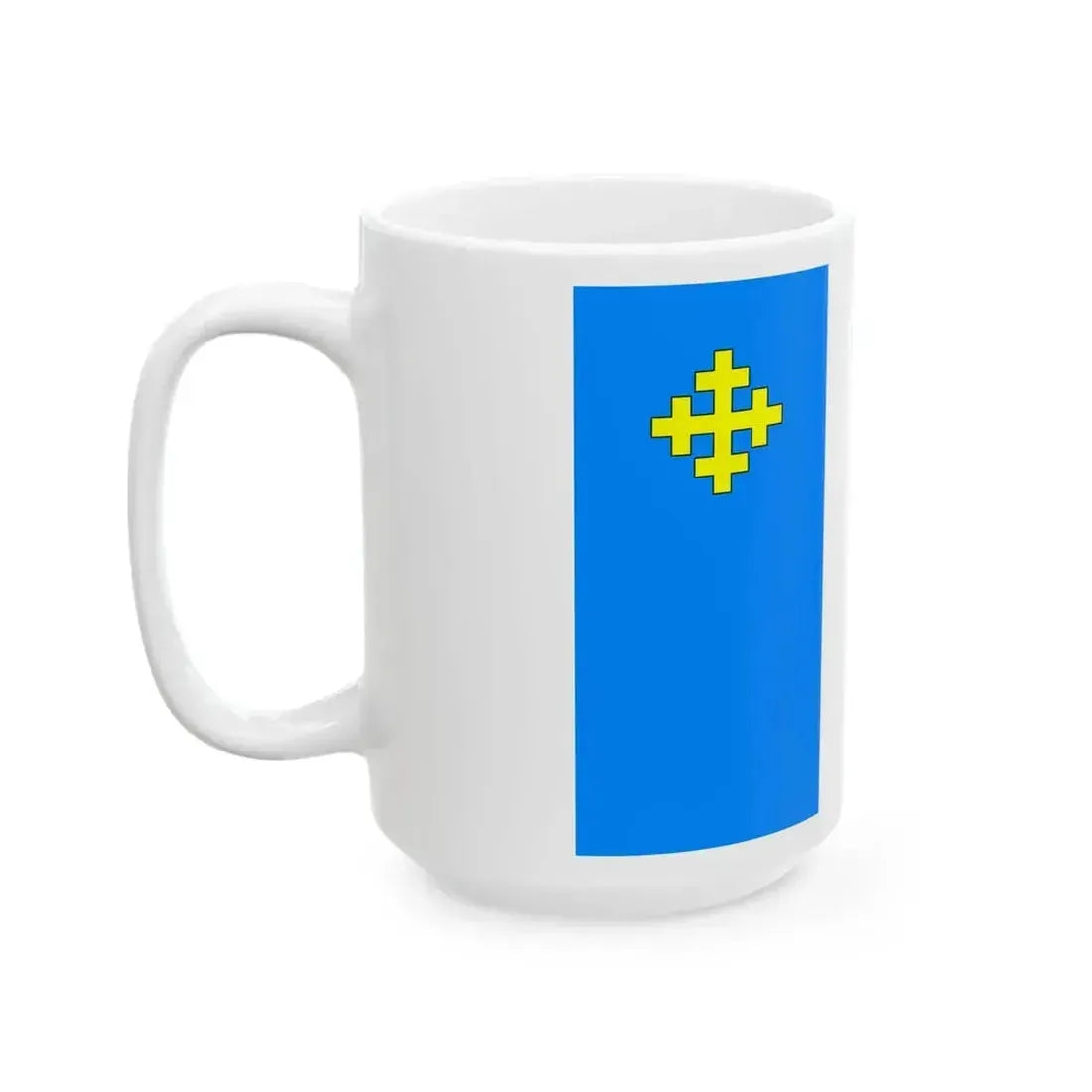 Flag of District Rezina (Moldova) White Coffee Mug - Go Mug Yourself